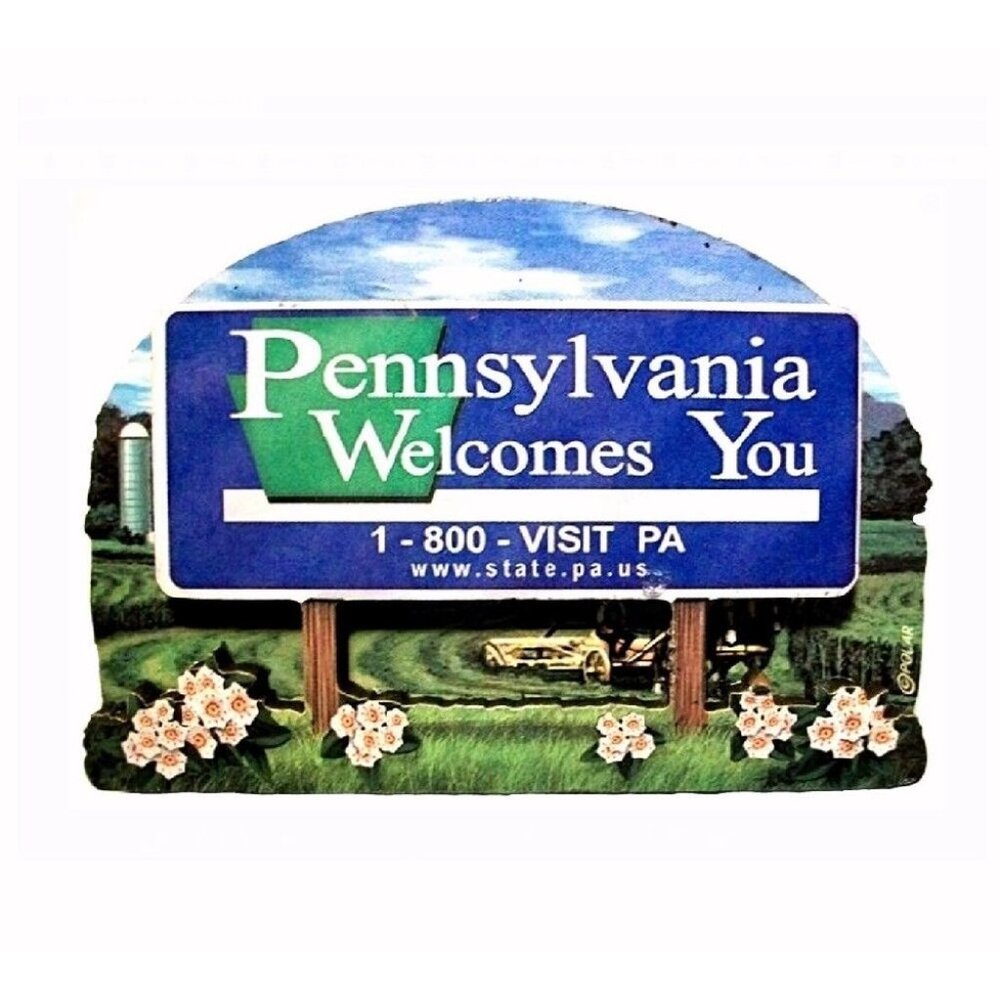 Pennsylvania Welcomes You Refrigerator Die Cut Magnet - NEW Fast Ship